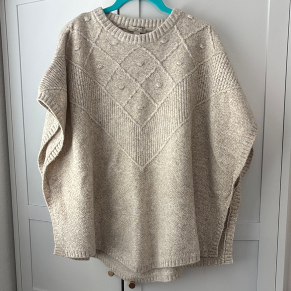 LOFT Sweaters - LOFT Neutral Cream Textured Crewneck Sweater